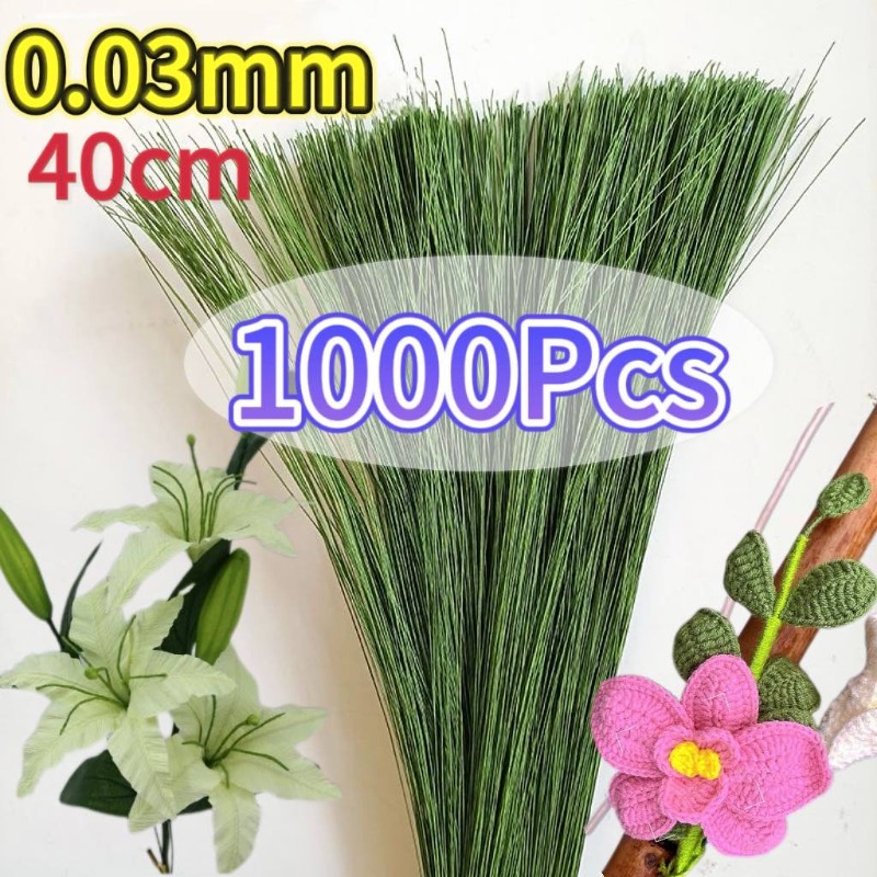 Art Craft Items - 100-1000 adet Kağıt Çiçek Teli 0.3mm/0.0118