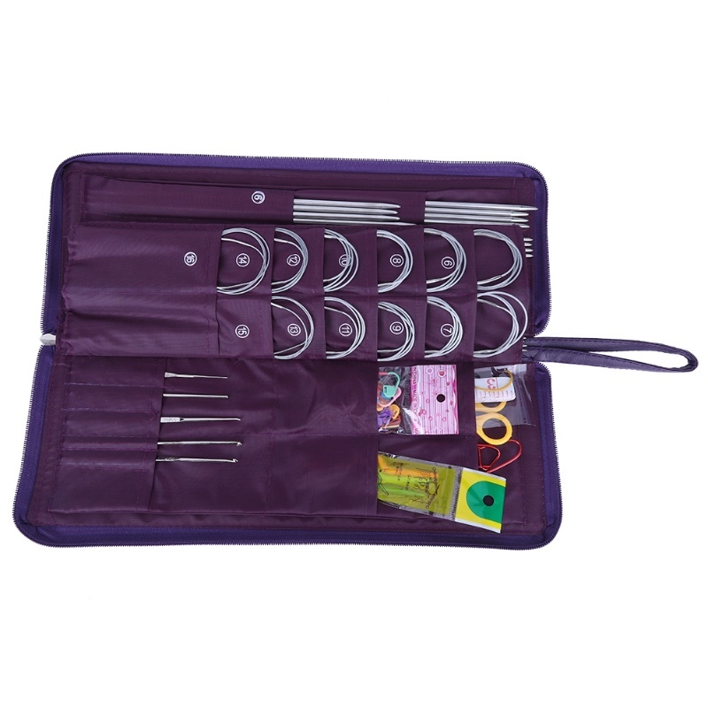 Knitting Needle Circular - Çelik Düz Dairesel Örgü İğneleri Tığ