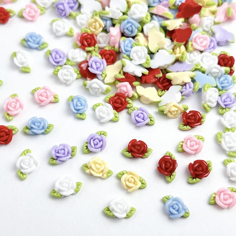 Art Craft Leaves - 30 ADET Reçine Gül Nail Art