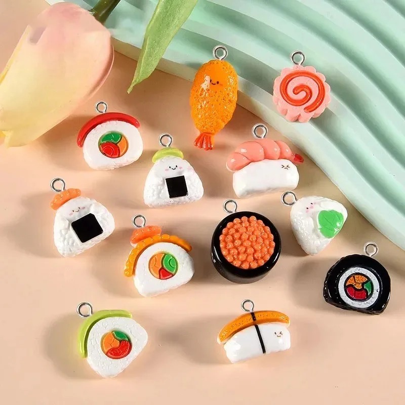 Art Craft Items - 10 Adet Mini Gıda Reçine Takıları
