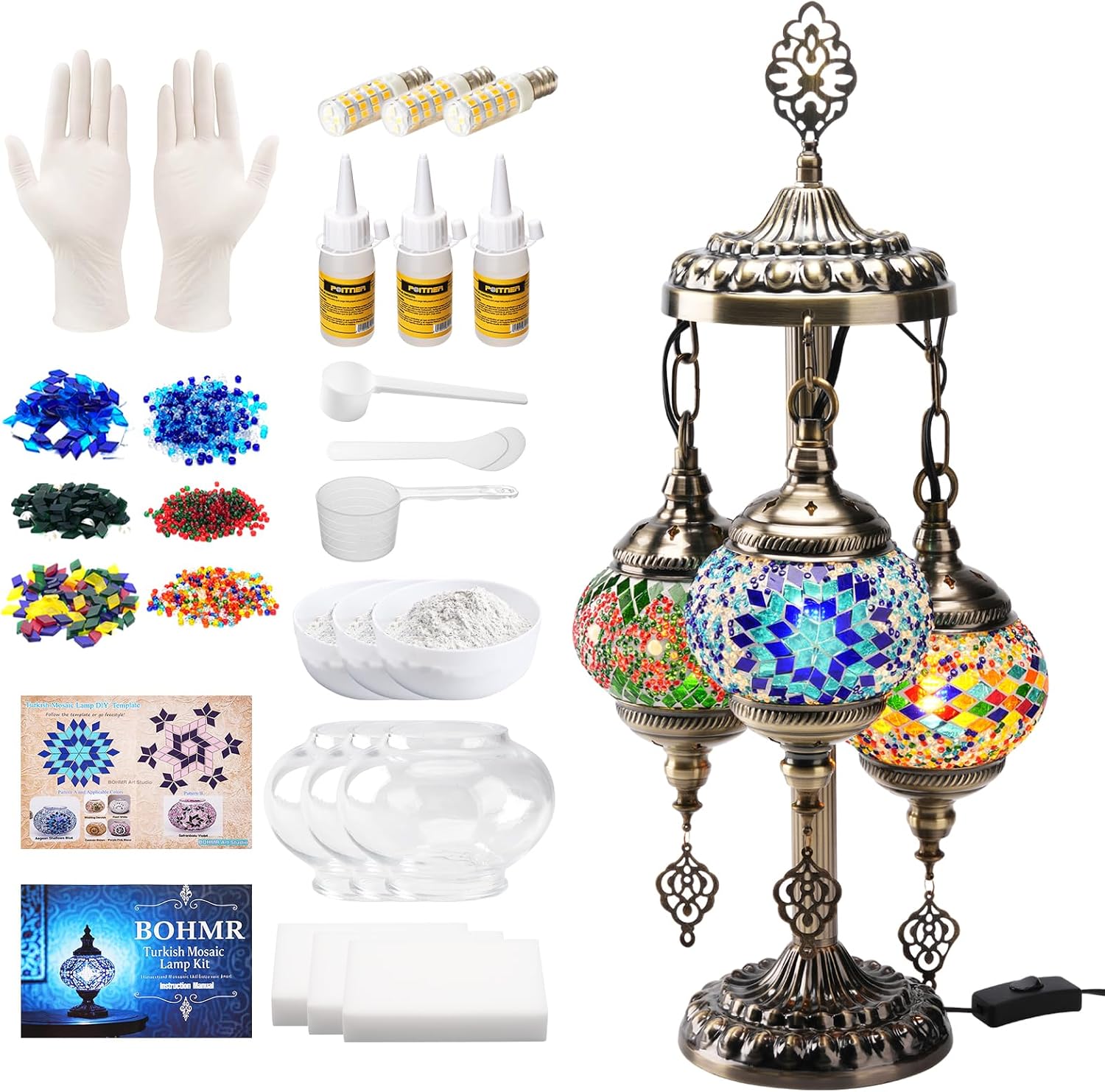 Art Craft & Architecture - DIY 3 Küreli Türk Mozaik Lamba
