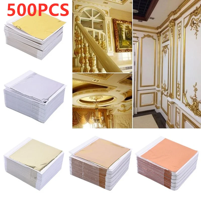 Art Craft Leaves - 500 Yaprak Taklit Altın Gümüş Folyo