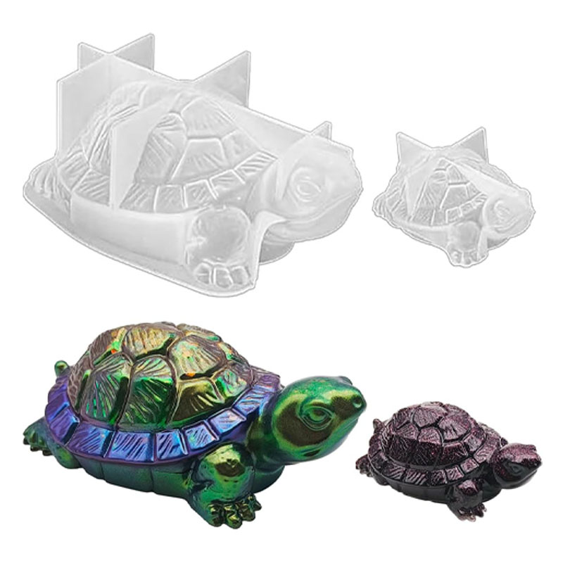 Art And Craft Nature - 3D Kaplumbağa Reçine Kalıpları Kalın Silikon