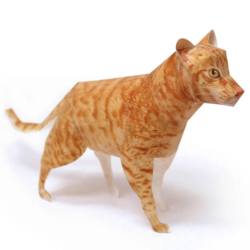 Art Craft Cat - Ocicat Kedi Turuncu Tekir Origami kuşe