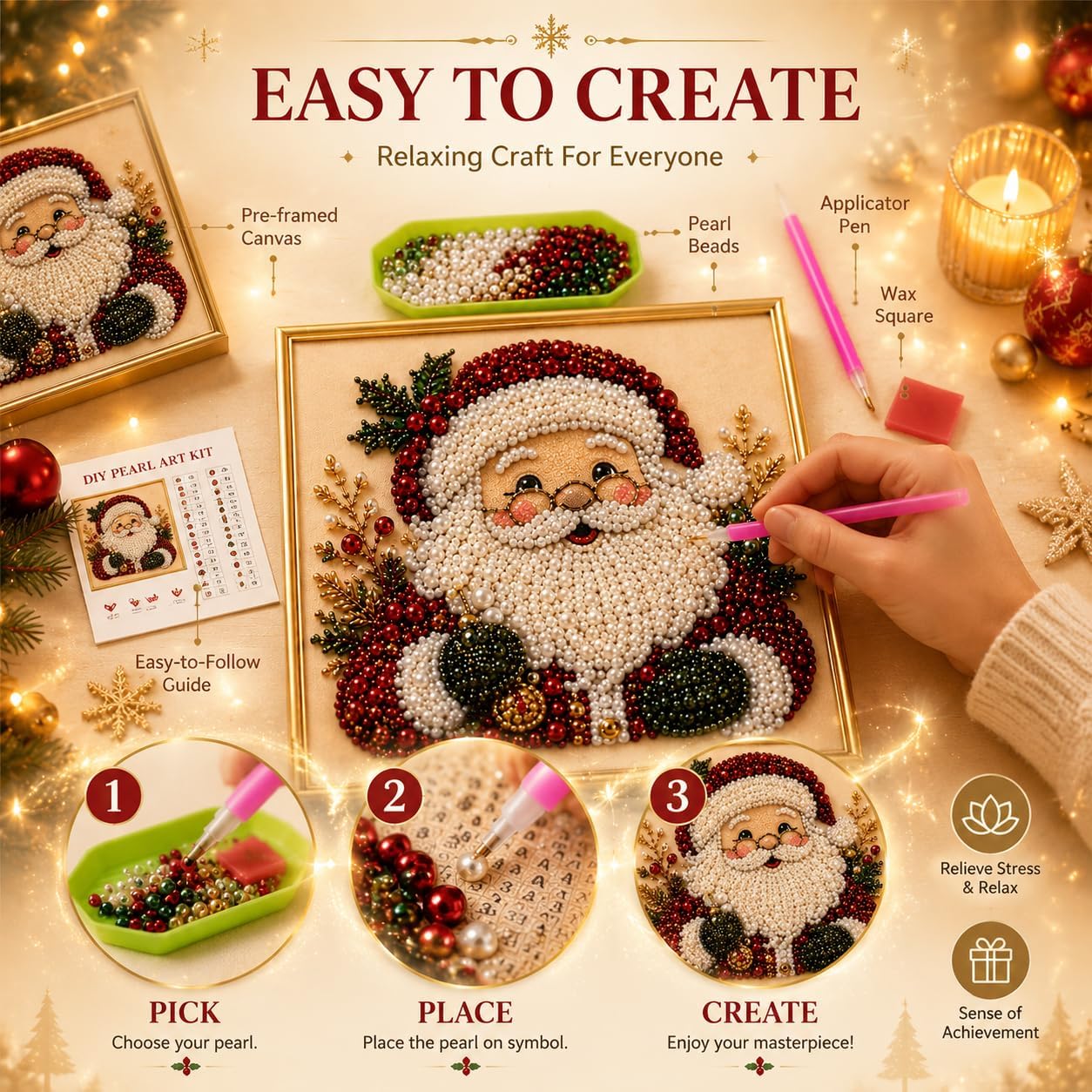 Kendin Yap Noel İnci Elmas Boy - Art Craft Things incelemesi ve fiyatı