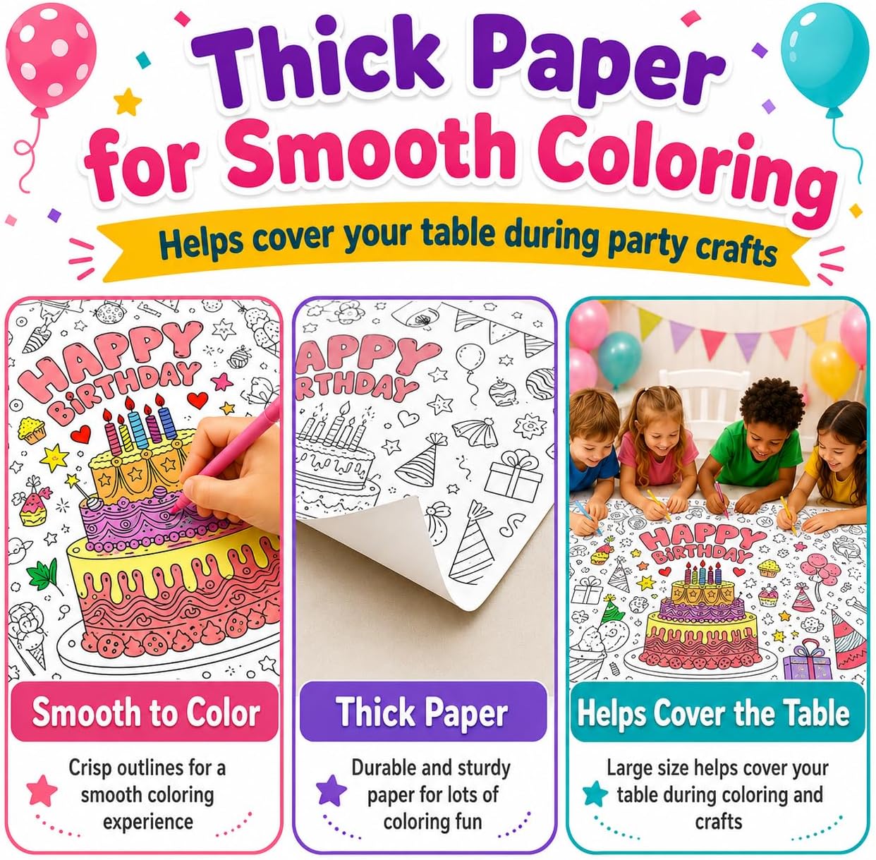 Çocuklar için Dev Boyama Poste - Art Craft Birthday Party incelemesi ve fiyatı